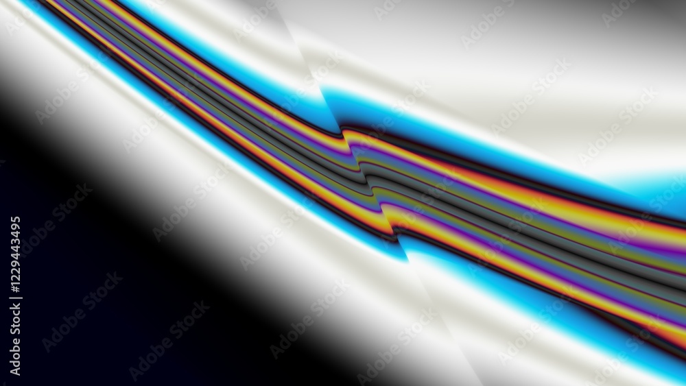 Poster Dynamic and colorful abstract wave patterns showcasing a vibrant blend of fluidity, movement, and energy