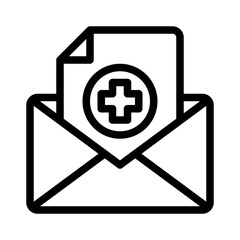 Obraz premium mail line icon