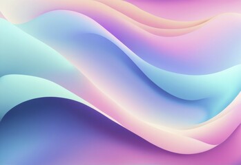 Light abstract image with gradient waves in pastel colors, creating a soft and flowing atmosphere, AI generated