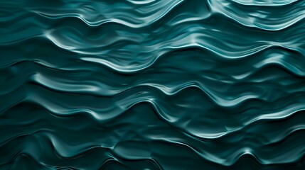Obraz premium Teal liquid wave texture background; design element