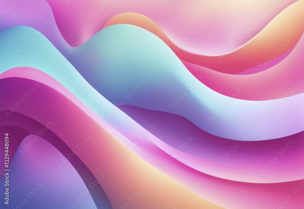Poster vibrant flowing lines with a smooth gradient in multicolored tones creating a dynamic and energetic 