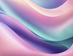 Wavy abstract design in pastel shades of pink, blue, and purple with smooth and calming gradient transitions, AI generated
