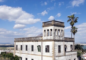 Ruins of an old hotel, Bornos, Andalucia, Spain, Europe