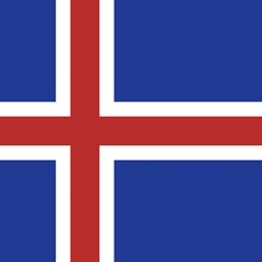 Obraz premium Official national flag of Iceland