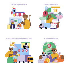 Fototapeta premium Business. Flat Vector Illustration