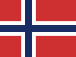 Naklejka premium Official national flag of Svalbard and Jan Mayen