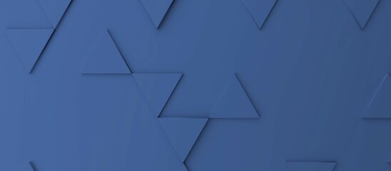 Abstract modern classic blue triangle background, 3d rendering