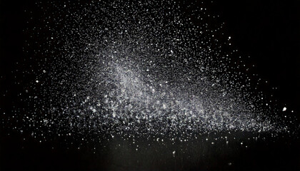 Obraz premium Generated image, Powder is flying around. Black background