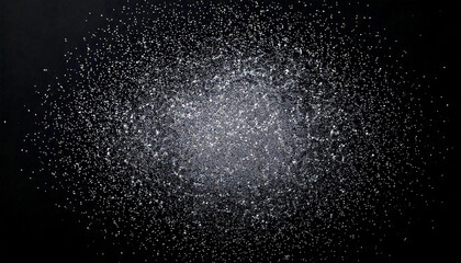Obraz premium Generated image, Powder is flying around. Black background