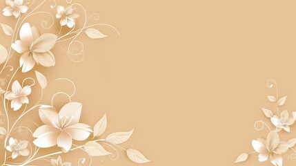 Naklejka premium background with minimal floral pattern