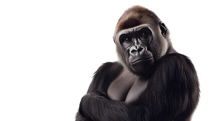 Gorilla isolated over white background