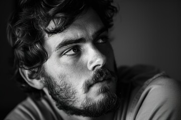 A Black and white portrait of a expensive young man