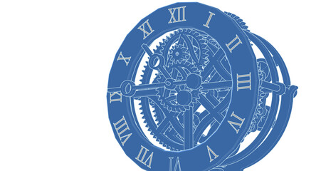 clock graphic symbol 3d illustration	
