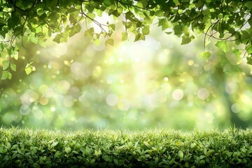 Obraz premium Nature of green leaves in the garden during summer