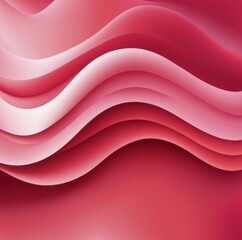 Fototapeta premium Flowing curved abstract art in red and pink gradient, with smooth transitions, AI generated