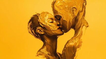 Artistic expression of love and connection.