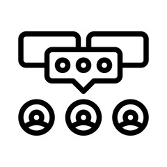 group chat icon line icon