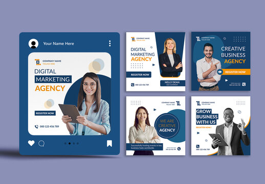 Corporate Business Social Media Post Layout