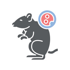 Transgenic organisms flat icon.