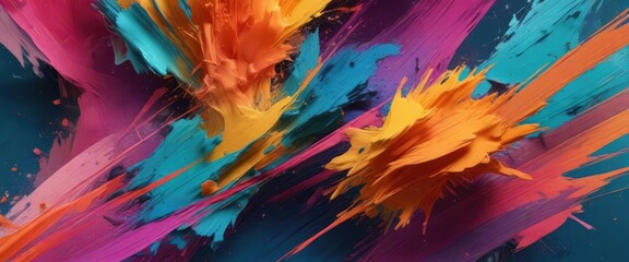 Colorful textures in an abstract background with bold brush strokes , abstract, expressive