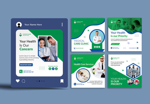 Medical Social Media Post Layout