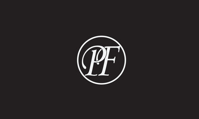 PF, FP , F , P , Abstract Letters Logo Monogram	