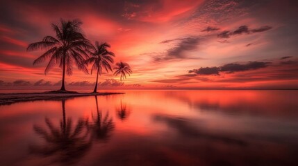 Scenic Sunset Shot in the Keys Florida 