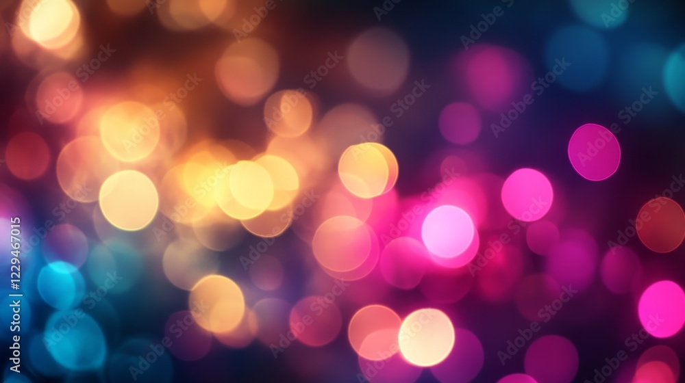 Poster captivating abstract bokeh lights creating a dreamy atmosphere of color and radiance