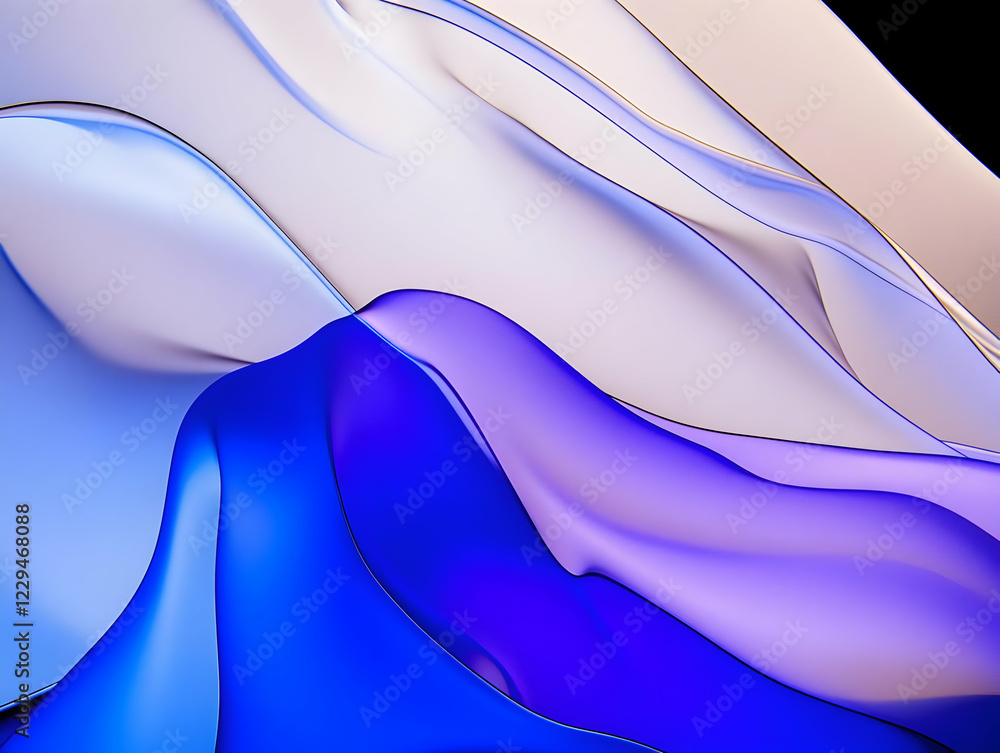 Aufkleber abstract background with flowing blue and purple shapes creating a dynamic visual