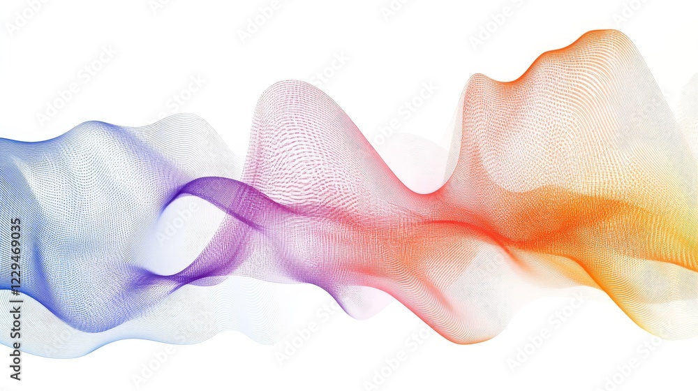 Poster captivating waves of color: a dynamic abstract design for modern digital aesthetics