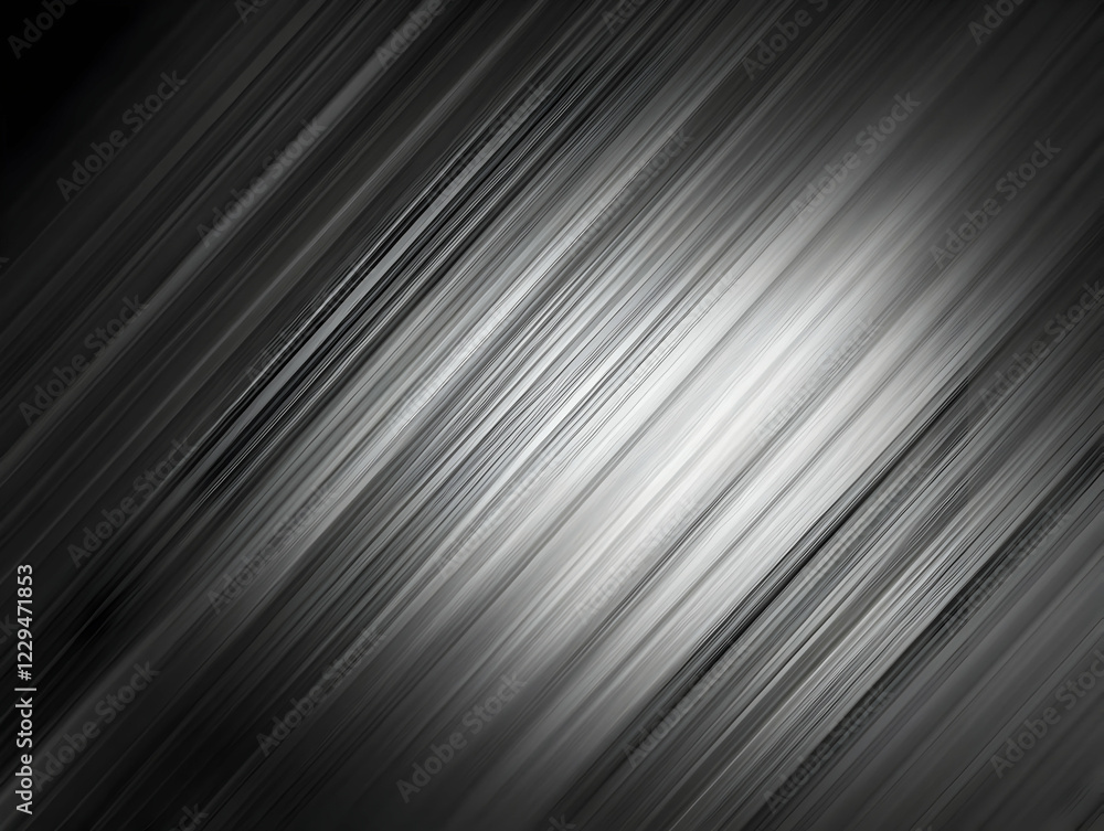Poster abstract background with diagonal gray and white lines creates a dynamic, modern design for various 