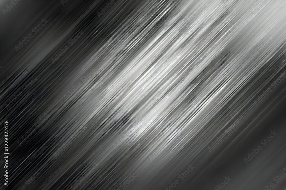 Poster abstract background with diagonal gray and white stripes creates dynamic visual.