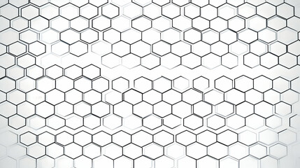 White Hexagonal Grid Pattern Creates a Modern and Geometric Design Background.