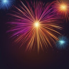 Obraz premium A big, colorful firework explosion illuminating the night sky, AI generated
