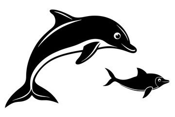 dolphin isolated on white background