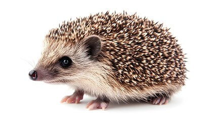 Obraz premium Hedgehog isolated over white background