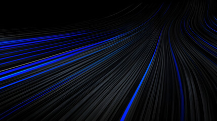 Abstract Background with Blue and Black Streaks Converging Dynamically