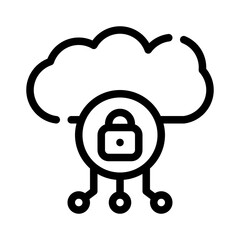cloud storage line icon