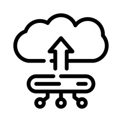 cloud upload line icon