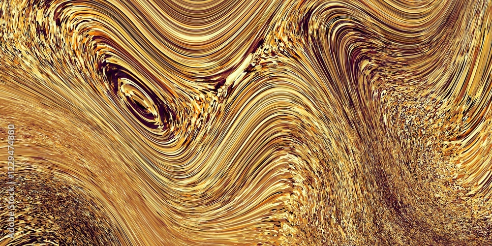 Poster gold fluid art marbling paint textured background abstract golden waves experience the captivating d
