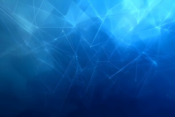 Fototapeta premium Abstract Blue Background Creates a Network of Interconnected Lines and Nodes Dynamically.