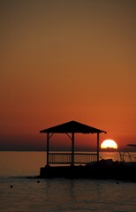 Sunrise, Cretan Sea, Stalida, Stalis, Crete, Greece, Europe