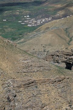 Village of Chicham near Kibber, Spiti Valley, Lahaul and Spiti district, Himachal Pradesh, Indian Himalayas, North India, India, Asia
