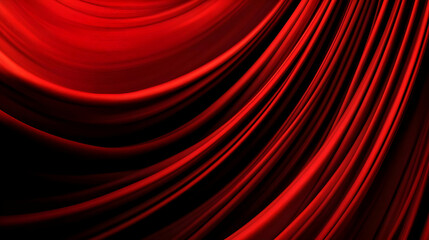 Red Curtains Drape Elegantly, Creating a Luxurious and Dramatic Ambiance for Stage Performances