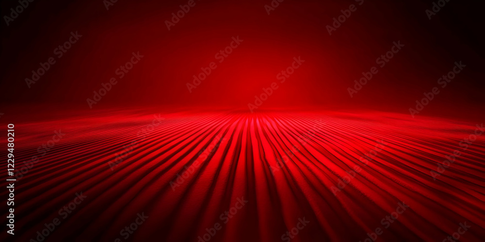 Poster red abstract background with smooth wavy lines and dark gradient, perfect for presentations or desig