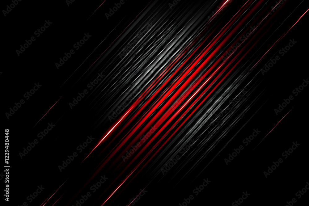 Poster abstract background with diagonal red and gray lines on black background creates dynamic visual