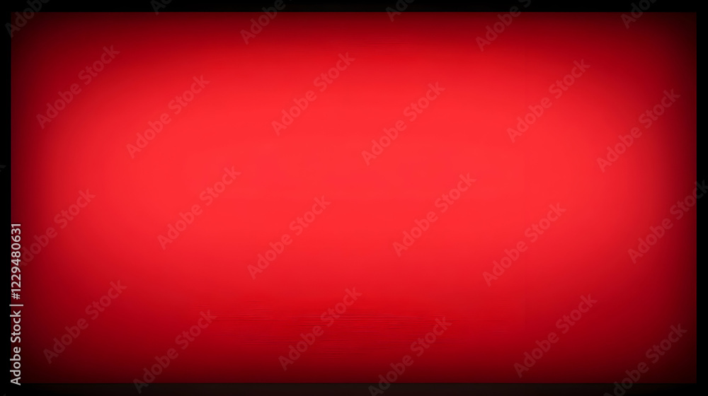 Poster vivid red background creates dramatic backdrop with subtle texture and dark vignette