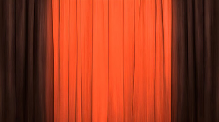 Fototapeta premium Orange and Brown Vertical Striped Fabric Texture Background Creates a Warm and Inviting Atmosphere