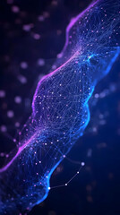 Abstract Background with Futuristic Network Connections and Bokeh Effect Beautifully Illuminated