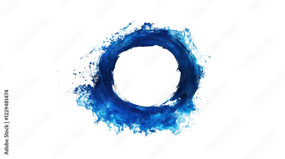 Aufkleber dynamic blue circular splash with transparent background. transparent background